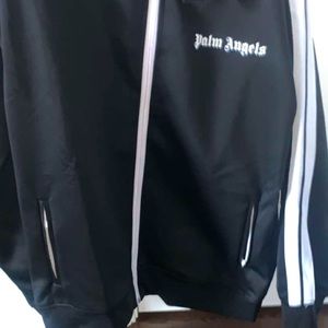 Mens Black Palm Angels Tracksuit Jacket
